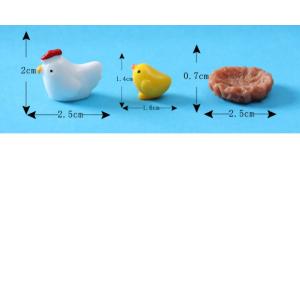 白いにわとり たまご付き巣 ミニフィギュア テ...の詳細画像4