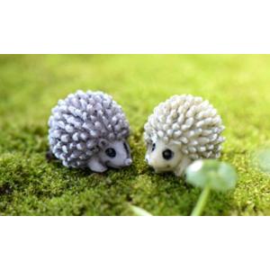 ミニチュア ハリネズミ コケリウム テラリウムフィギュア