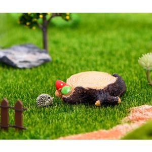テラリウムミニチュア キノコ付き切り株 大 テ...の詳細画像1