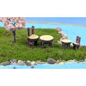 テーブル椅子セット 建物模型 苔テラリウム テ...の詳細画像2