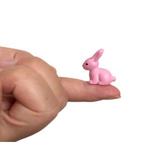 うさぎ 白ピンク 動物 フィギュア テラリウム...の詳細画像3