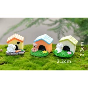 犬小屋 うさぎ小屋 熊小屋 ジオラマ素材 テラリウム フィギュア ハンドメイド ミニフィギュア コケリウム 情景コレクション 観葉植物 植木鉢