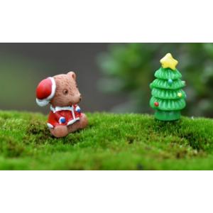 スノードーム クリスマスツリー 熊2色 クリスマスオブジェ テラリウム フィギュア サンタクロース テラリウム コケリウム ジオラマ 箱庭 かわいい おしゃれ