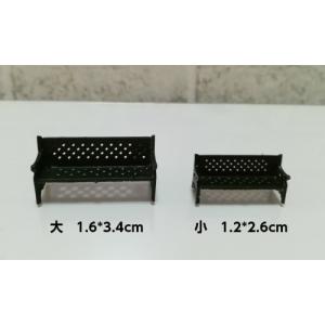 黒長いす 建物 ベンチ テラリウムフィギュア ミニチュア