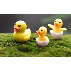 あひる 親子 テラリウムフィギュア 動物 ミニチュア テラリウムキット テラリウム苔 インテリア