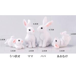 うさぎ一家 テラリウムフィギュア 動物 ミニチ...の詳細画像2