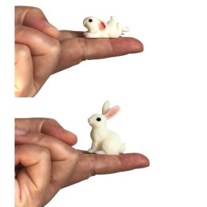 うさぎ一家 テラリウムフィギュア 動物 ミニチ...の詳細画像5