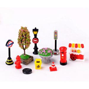 テラリウム フィギュア ゴミ箱 消防栓 ロードコーン 郵便ポスト マンホール 基壇 建物 ミニチュア ミニフィギュア ジオラマ イベント コケリウム