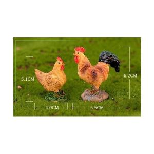 動物フィギュア にわとり 2種 ニワトリ コケリウム テラリウムフィギュア ミニチュア 動物 テラリウム 水槽 テラリウム ミニ アクアリウム スノードーム