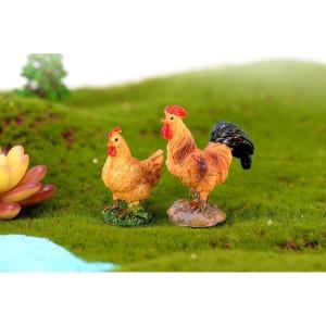動物フィギュア にわとり 2種 ニワトリ コケ...の詳細画像1