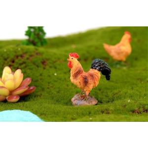 動物フィギュア にわとり 2種 ニワトリ コケ...の詳細画像3
