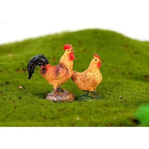動物フィギュア にわとり 2種 ニワトリ コケ...の詳細画像4