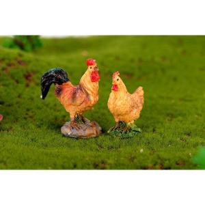 動物フィギュア にわとり 2種 ニワトリ コケ...の詳細画像5