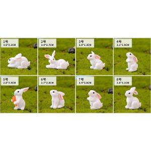 動物フィギュア 白うさぎ 8種 コケリウム ア...の詳細画像1