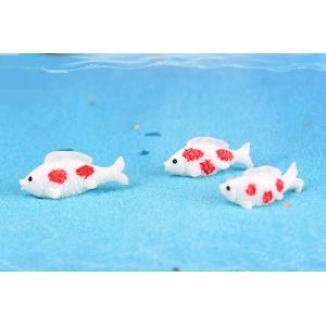 アクアリウム 金魚 白 ゴールド さかな ミニ...の詳細画像1