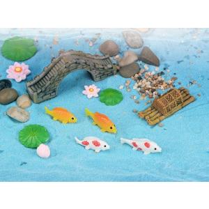 アクアリウム 金魚 白 ゴールド さかな ミニ...の詳細画像3