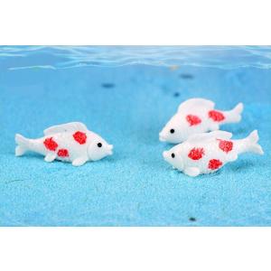 アクアリウム 金魚 白 ゴールド さかな ミニ...の詳細画像4