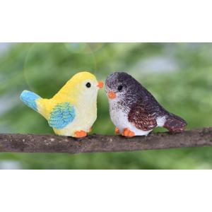 8色 カラフル鳥 樹脂 テラリウムフィギュア ...の詳細画像3