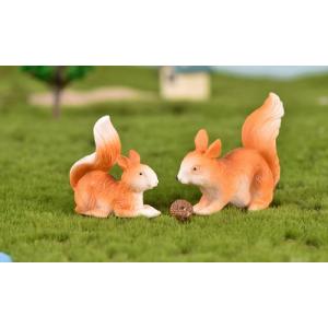 りす 松ぼっこり リス 動物フィギュア テラリ...の詳細画像3