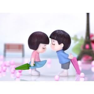 ミニ人形 傘カップル ウェルカム テラリウム 水耕栽培 フィギュア ミニ人形 ドールハウス テラリウム コケリウム ジオラマ 箱庭 かわいい おしゃれ