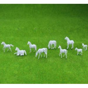 白馬模型 うま 小サイズ 1：150 DIY 動物フィギュア 塗装動物 情景コレクション 鉄道模型 ジオラマ 建築模型 電車模型｜takara77