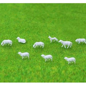 白羊 ひつじ 模型 小サイズ 1：150 DIY 動物フィギュア 塗装動物 情景コレクション 鉄道模型 ジオラマ 建築模型 電車模型｜takara77