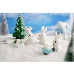 動物フィギュア 雪 うさぎ クリスマスツリー ...の詳細画像4