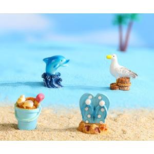 海景色ミニチュア ビーチサンダル イルカ ヨッ...の詳細画像2