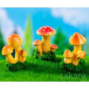 きのこミニチュア 4種 テラリウム フィギュア...の詳細画像2