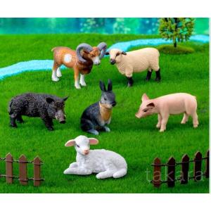 動物フィギュア 農場 いのしし うさぎ 羊 アンテロープ コケリウム テラリウムフィギュア ミニチュア 動物 テラリウム 箱庭 テラリウム ハンドメイド