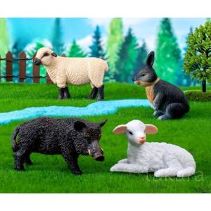 動物フィギュア 農場 いのしし うさぎ 羊 ア...の詳細画像1