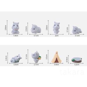 動物フィギュア サイ8種 アニマル 動物模型 ...の詳細画像4