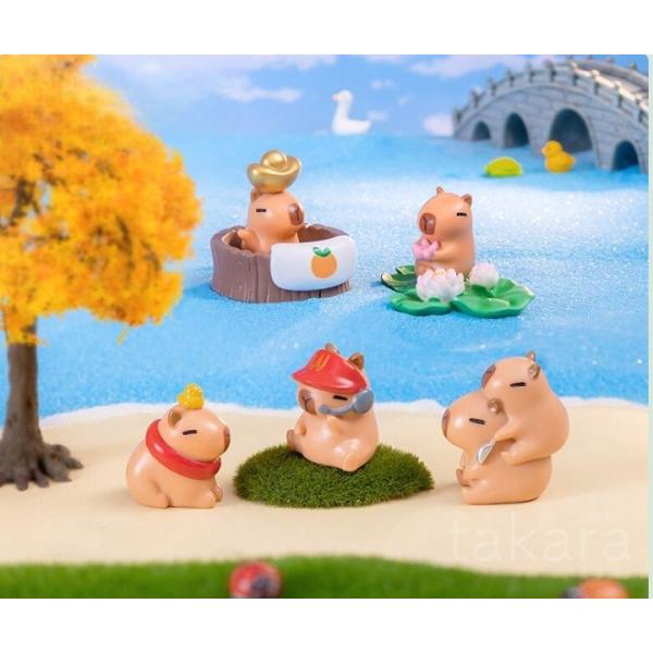 カピバラ 8種 アニマル 動物模型 動物フィギュア ミニフィギュア コケリウム ジオラマ 箱庭 かわいい おしゃれ ワークショップパーツ