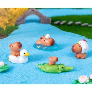 カピバラ親子10種 動物模型 テラリウム フィ...の詳細画像1