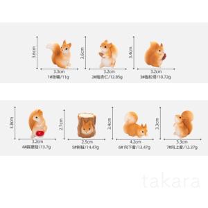 動物フィギュア リス7種 りす コケリウム テ...の詳細画像1