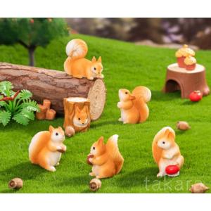 動物フィギュア リス7種 りす コケリウム テ...の詳細画像5