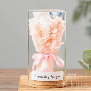 ドライフラワー ミニ花束 ガラスボトル バラ ...の詳細画像2