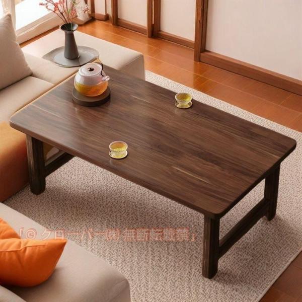 ローテーブル折りたたみ座卓木製ちゃぶ台和室テーブル茶卓木目調センターテーブルベッドトレイテーブルクロ...
