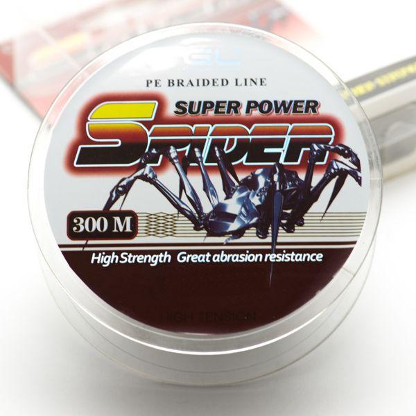 PEライン 選べる太さ14種0.4号〜10号 5色4本組 300m巻 スパイダー 磯釣り対応