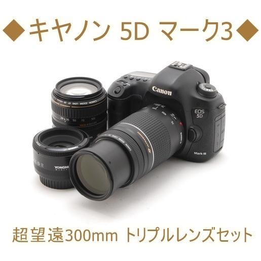 キヤノン Canon EOS 5D Mark3 50mm 28-105mm 75-300mm トリプ...