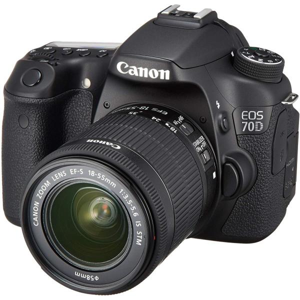 デジタル一眼レフ Canon EOS 70D 18-55mm IS STM 新品SDカード付 キャノ...