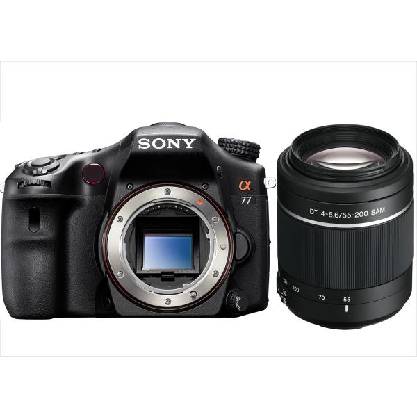 ソニー SONY α77 DT 55-200mm 望遠レンズセット デジタル一眼レフカメラ 中古 ボ...