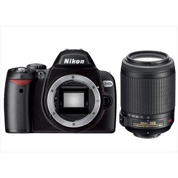 ニコン Nikon D40X AF-S 55-200mm VR 手振れ補正望遠レンズセット デジタル...