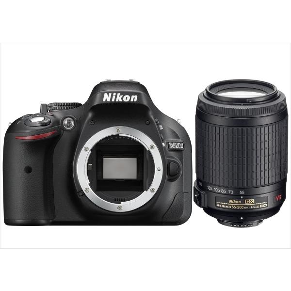 ニコン Nikon D5200 AF-S 55-200mm VR 手振れ補正望遠レンズセット デジタ...