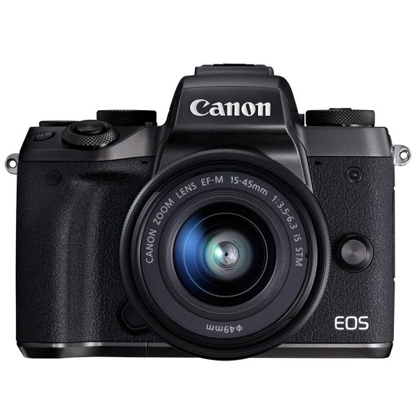 キヤノン Canon EOS M5 ブラック レンズキット Wifiでスマホへ転送 新品SDカード付