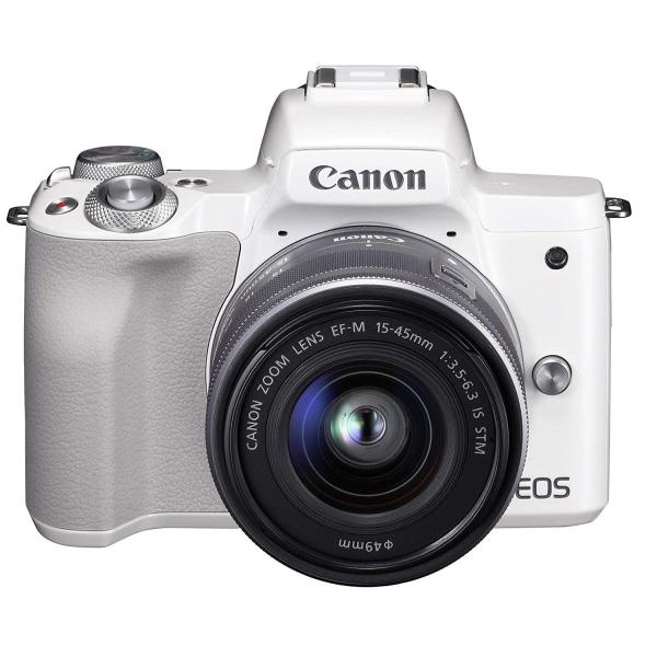 キヤノン Canon EOS Kiss M EF-M15-45 IS STM レンズキット ホワイト