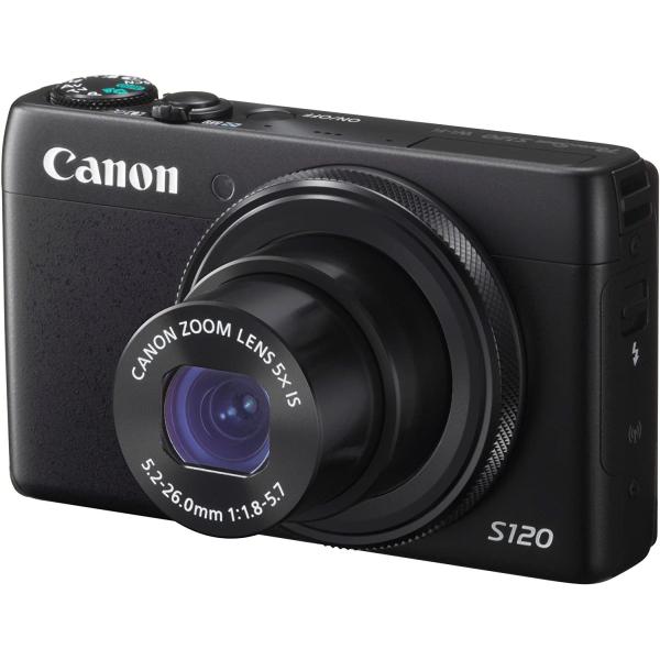 キヤノン Canon PowerShot S120 ブラック F値1.8 広角24mm 光学5倍ズー...