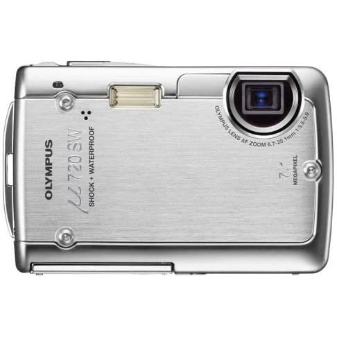 オリンパス OLYMPUS μ720SW シャイニーシルバー デジタルカメラ 中古