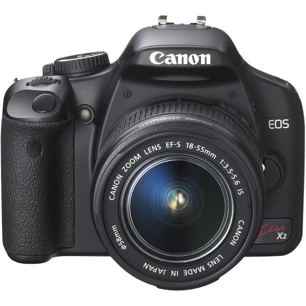 キヤノン Canon EOS kiss x2 EF-S 18-55mm 手振れ補正付き レンズキット...
