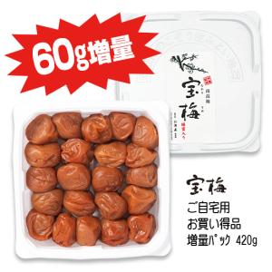 宝梅 ご自宅用お買い得品 増量パック（60g増量）420g 梅干し 南高梅 うめぼし はちみつ 酒直 紀州南高梅 ES-20